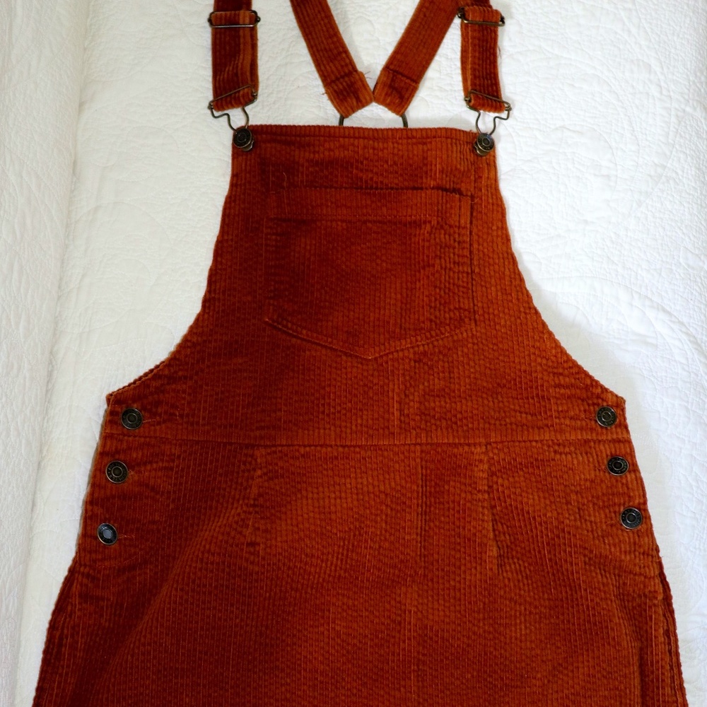 Corduroy overall skirt